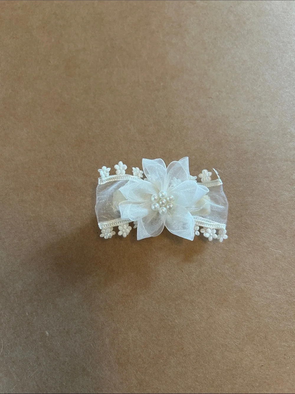 Ivory Floral Pearl Hair Clip for Kids
